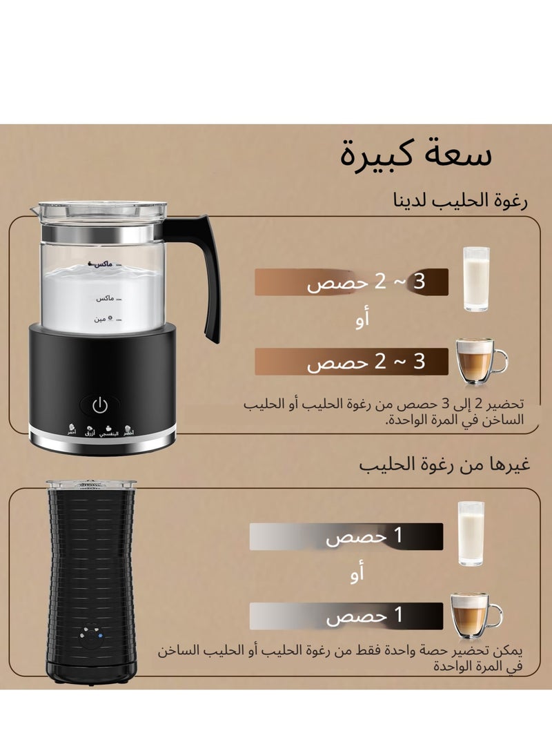 NIUB Electric Milk Frother, 4-in-1 500ml Milk Steamer for Latte, Cappuccinos, Macchiato, Dishwasher Safe, Automatic Hot and Cold Foam Maker and Milk Warmer, Enjoy Perfect Milk Froth in 2 Minutes - Image 2